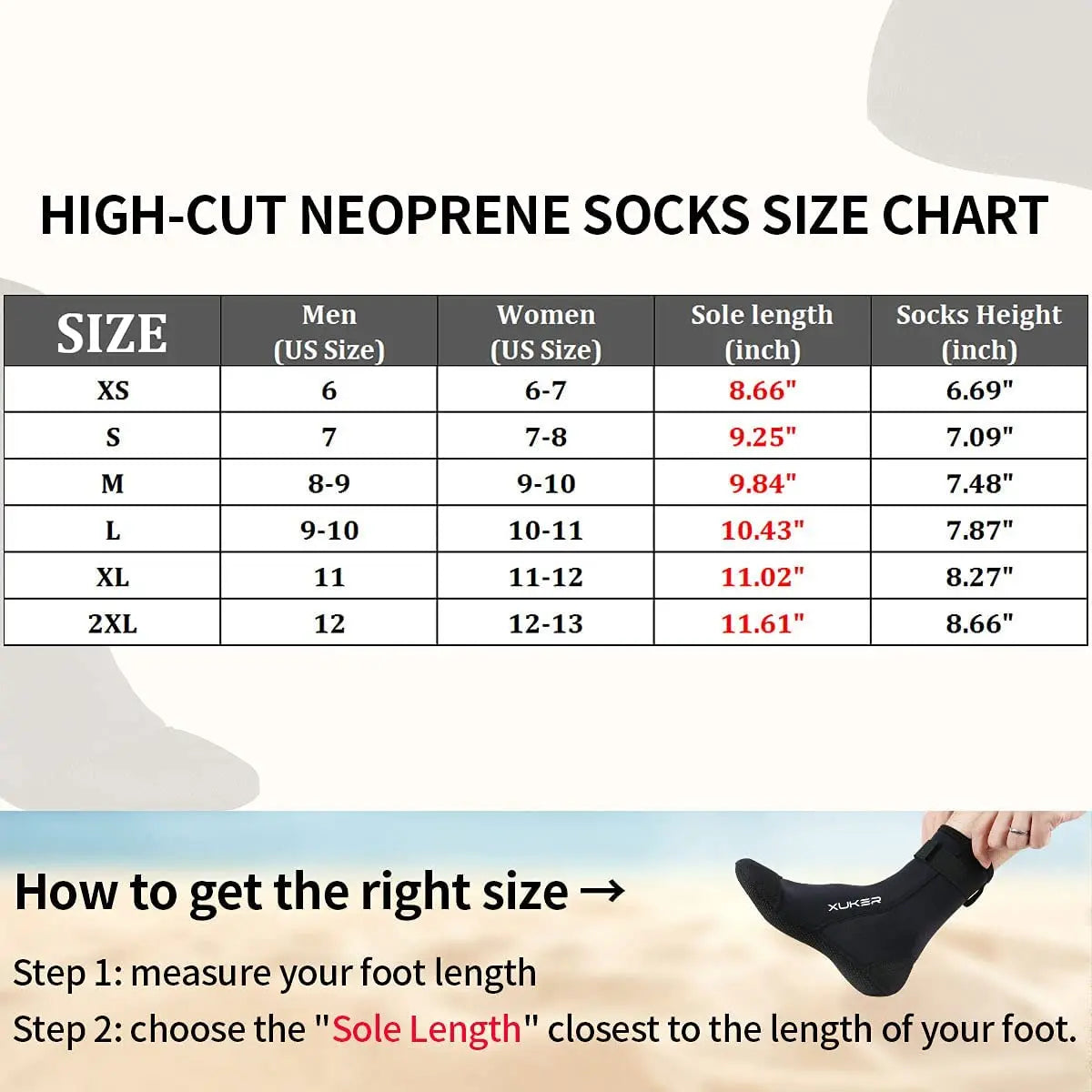 Neoprene Socks 3mm Beach Volleyball Sand Soccer Diving Swimming Surfing Snorkeling Fishing Wading Kayaking Rafting Water Booties