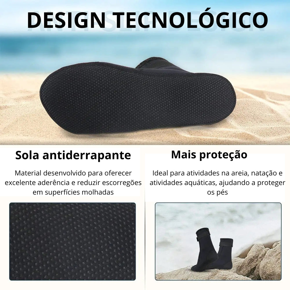 Sapatilha Beach Tennis Neoprene 3mm Antiderrapante | Conforto e Proteção