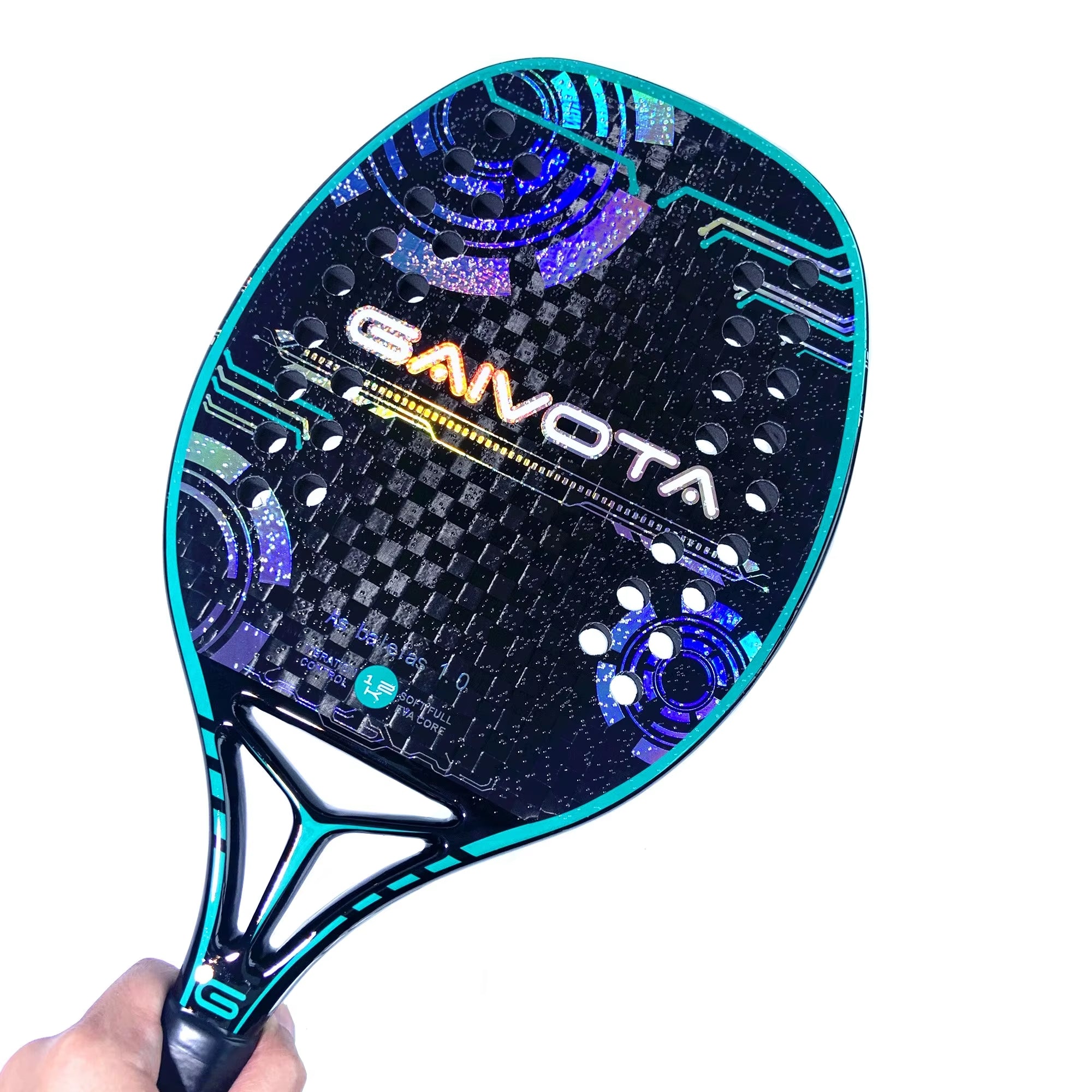 Raquete Beach Tennis Carbono 12K Superfície Áspera – Potência Profissional com Controle | Alley Sports Brasil