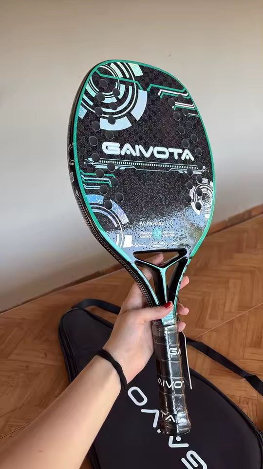 Raquete Beach Tennis Carbono 12K Superfície Áspera – Potência Profissional com Controle | Alley Sports Brasil
